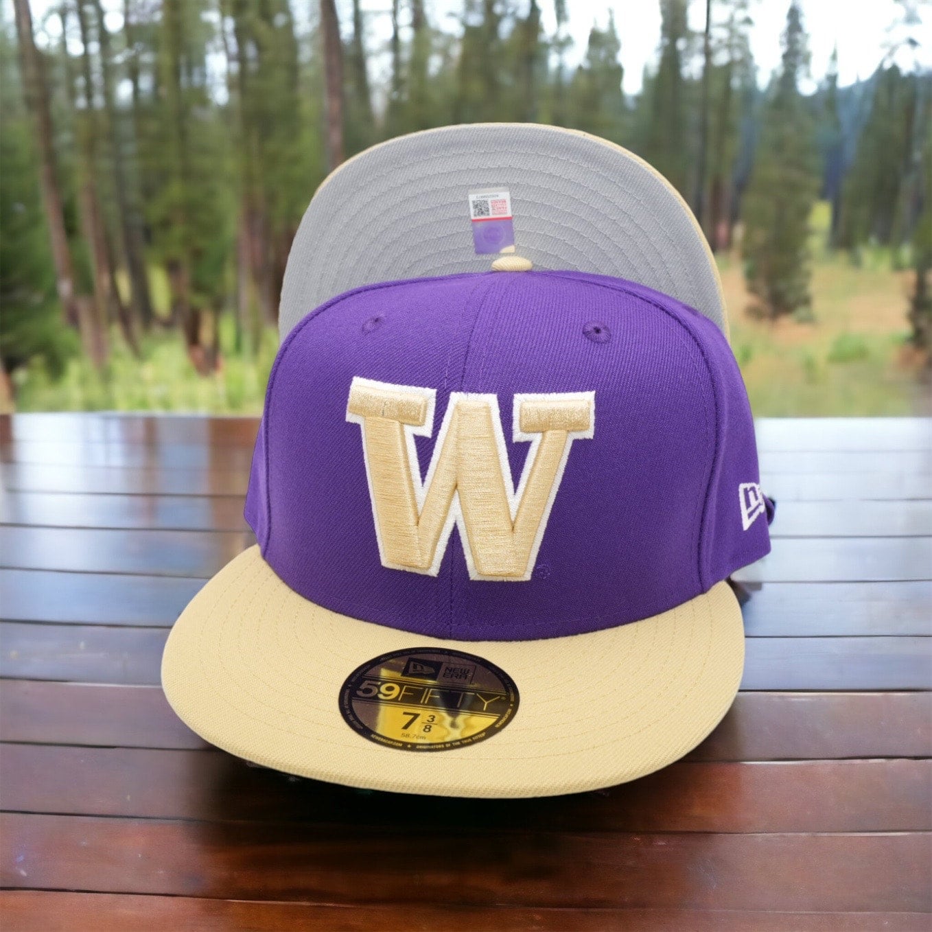 Washington Huskies New Era Vegas Gold/Black Bill And Gray Bottom 59FIFTY Fitted  Hat