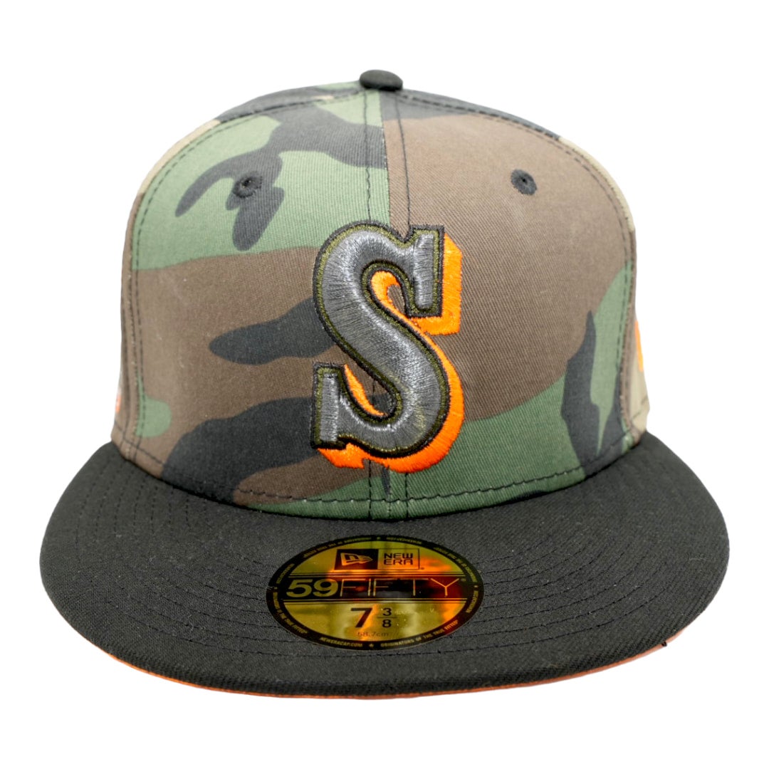 Men's New Era Camo Pittsburgh Steelers Woodland 59FIFTY Fitted Hat