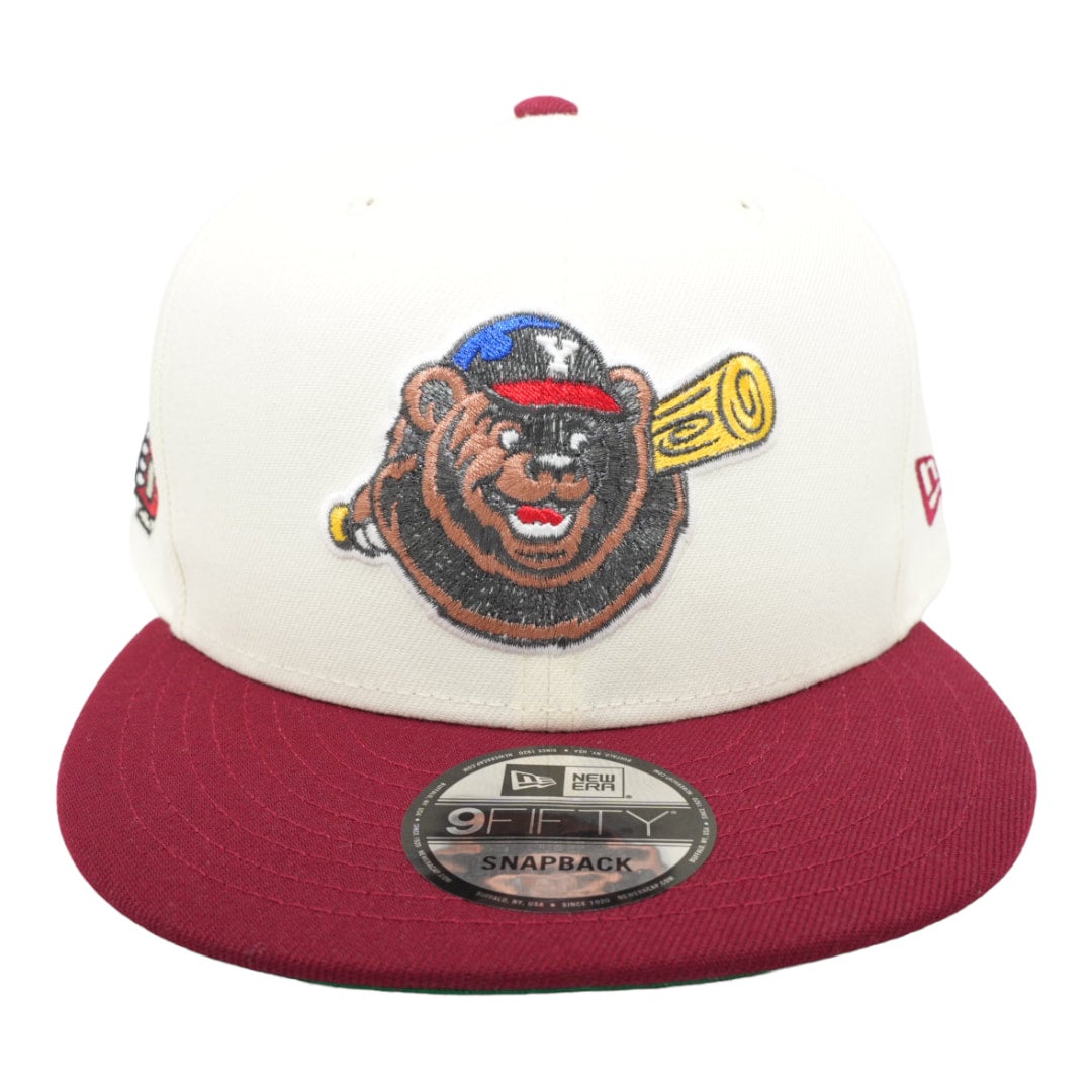 Yakima Bears New Era Shorme White/Cardinal Bill And Kelly Green