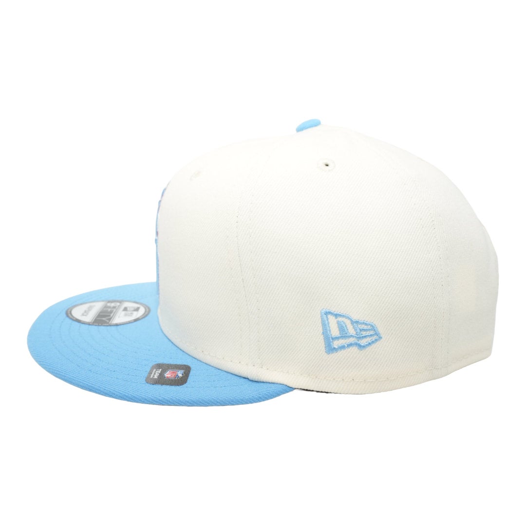 Houston Oilers New Era Chrome White/Sky Blue Bill And Gray Bottom With Pro  Bowl 1983 Patch On Side 59Fifty Fitted Hat