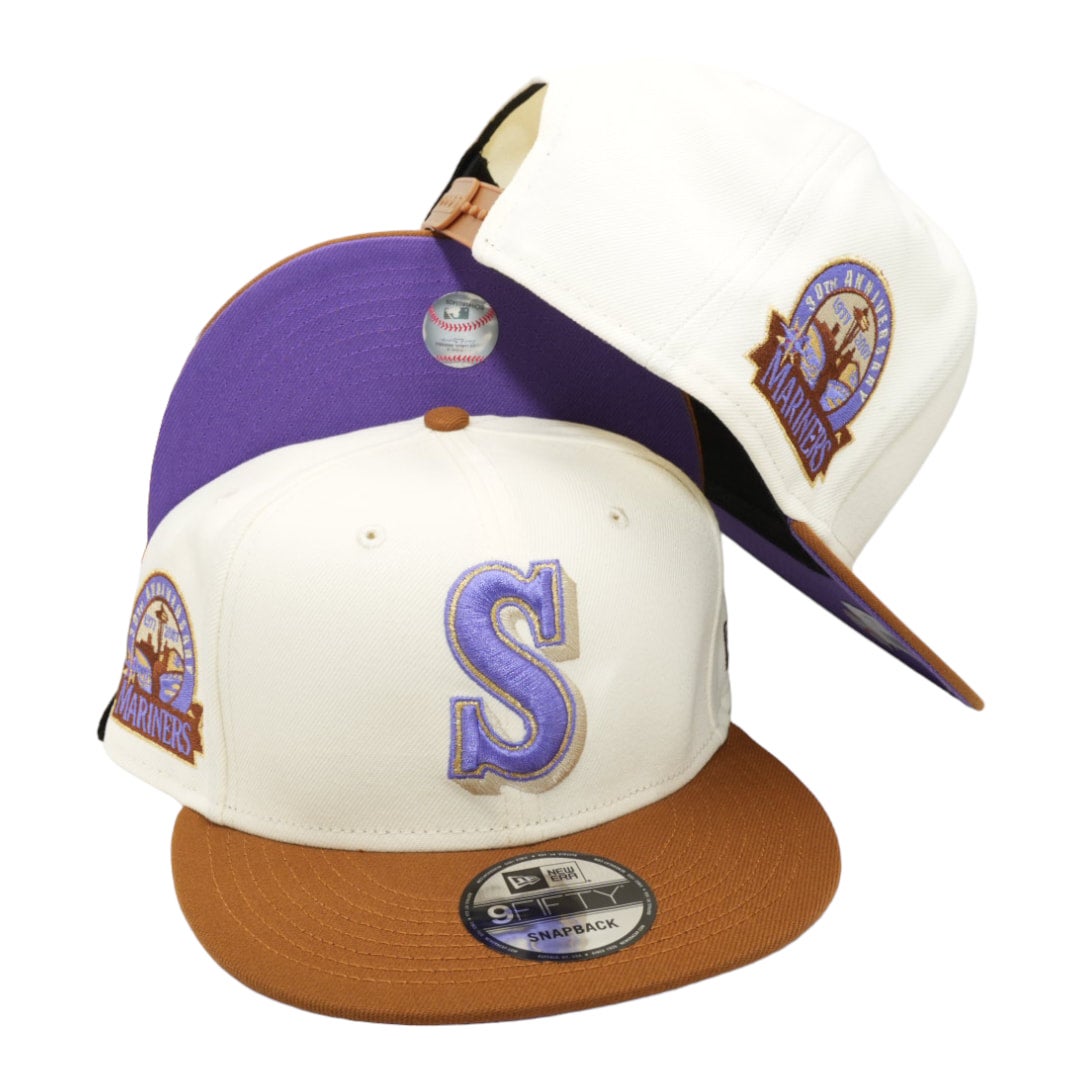 Seattle Mariners New Era Chrome White/Purple Bill And Kelly Green