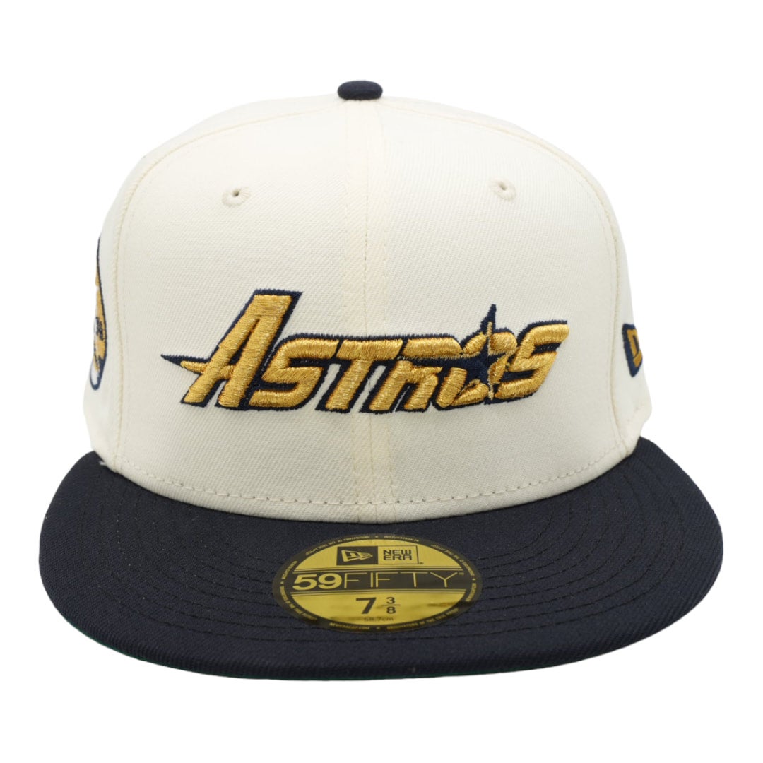 Tan Houston Astros 45th Anniversary Side Patch New Era 59FIFTY Fitted 77/8