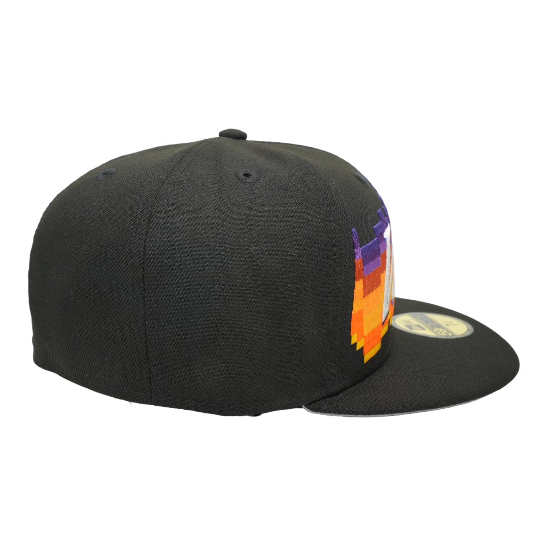Phoenix Suns New Era The Valley All Black And Gray Bottom 59FIFTY Fitted  Hat