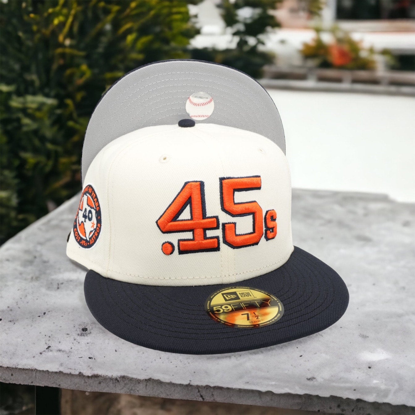 Houston Astros Celebrating 40 Years Patch 59FIFTY Fitted Hat 7 3/8