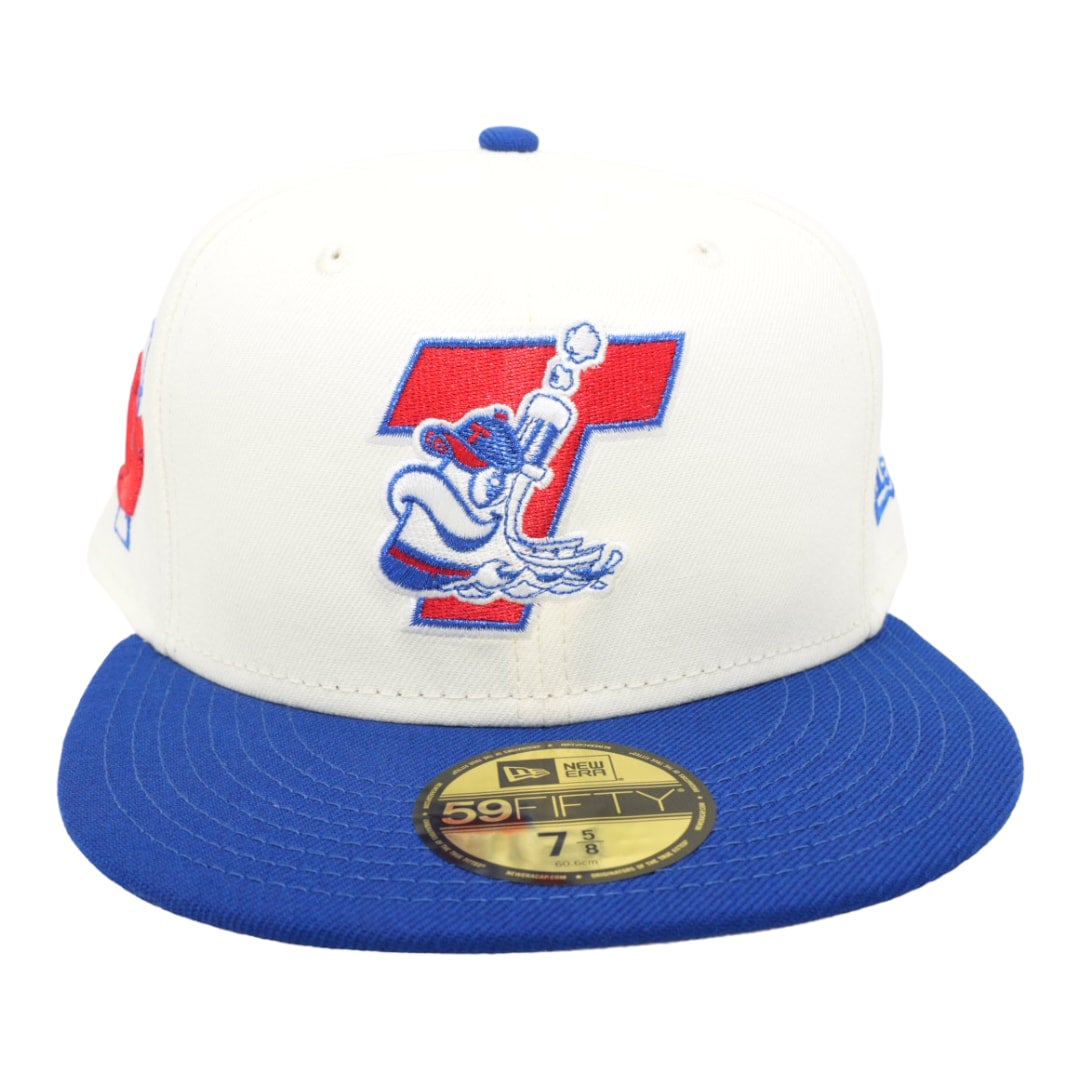 New Era Men's White and Royal Toronto Blue Jays State 59FIFTY Fitted Hat