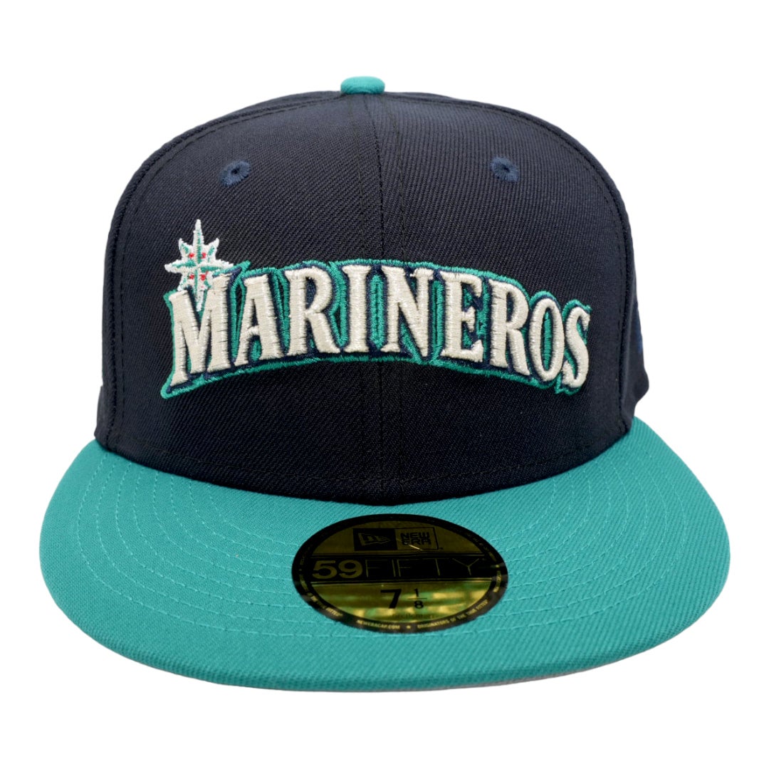 Seattle Mariners 2023 All Star Game New Era 59FIFTY Fitted Hat (Khaki Oceanside Blue Gray Under BRIM) 7 5/8