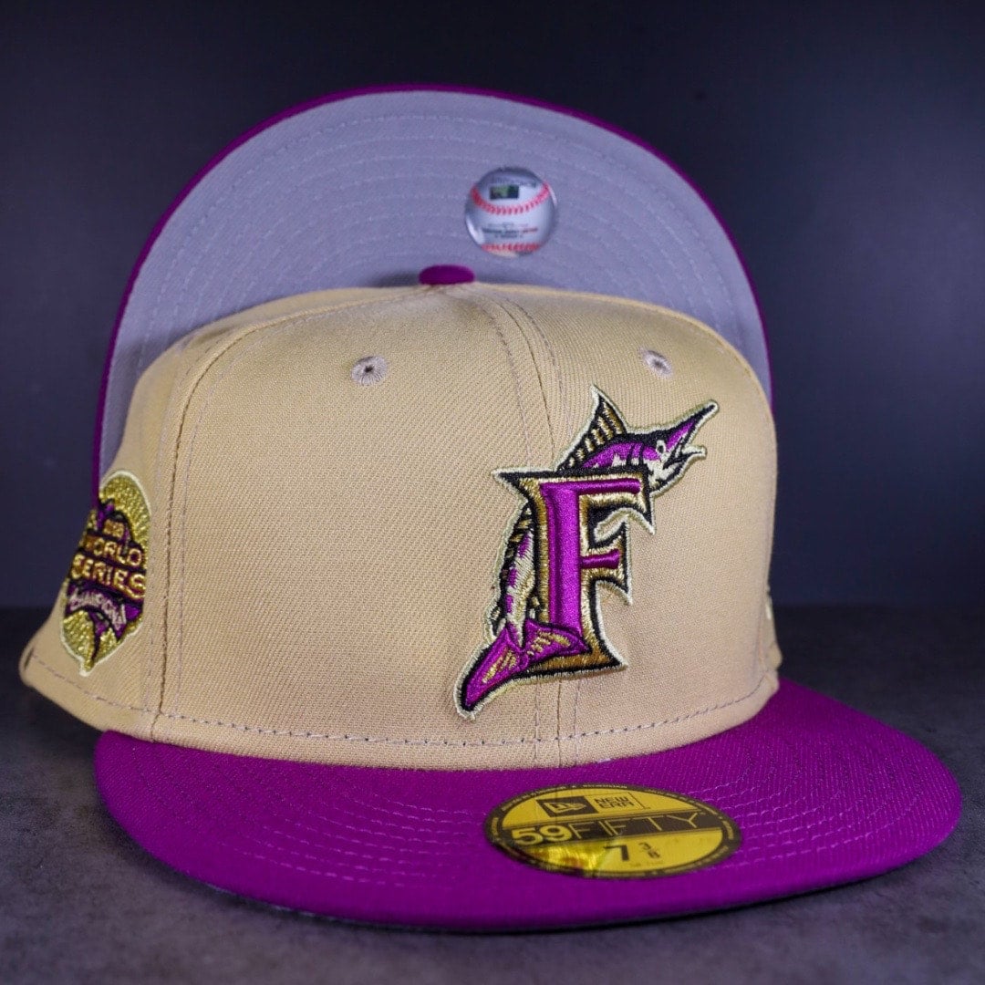 Men's Florida Marlins New Era Black/Pink 2003 World Series