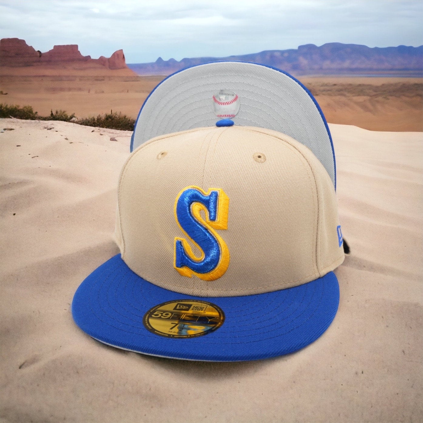 Seattle Seahawks New Era Retro Logo All Royal Blue With Kelly Green Bill  59FIFTY Fitted Hat