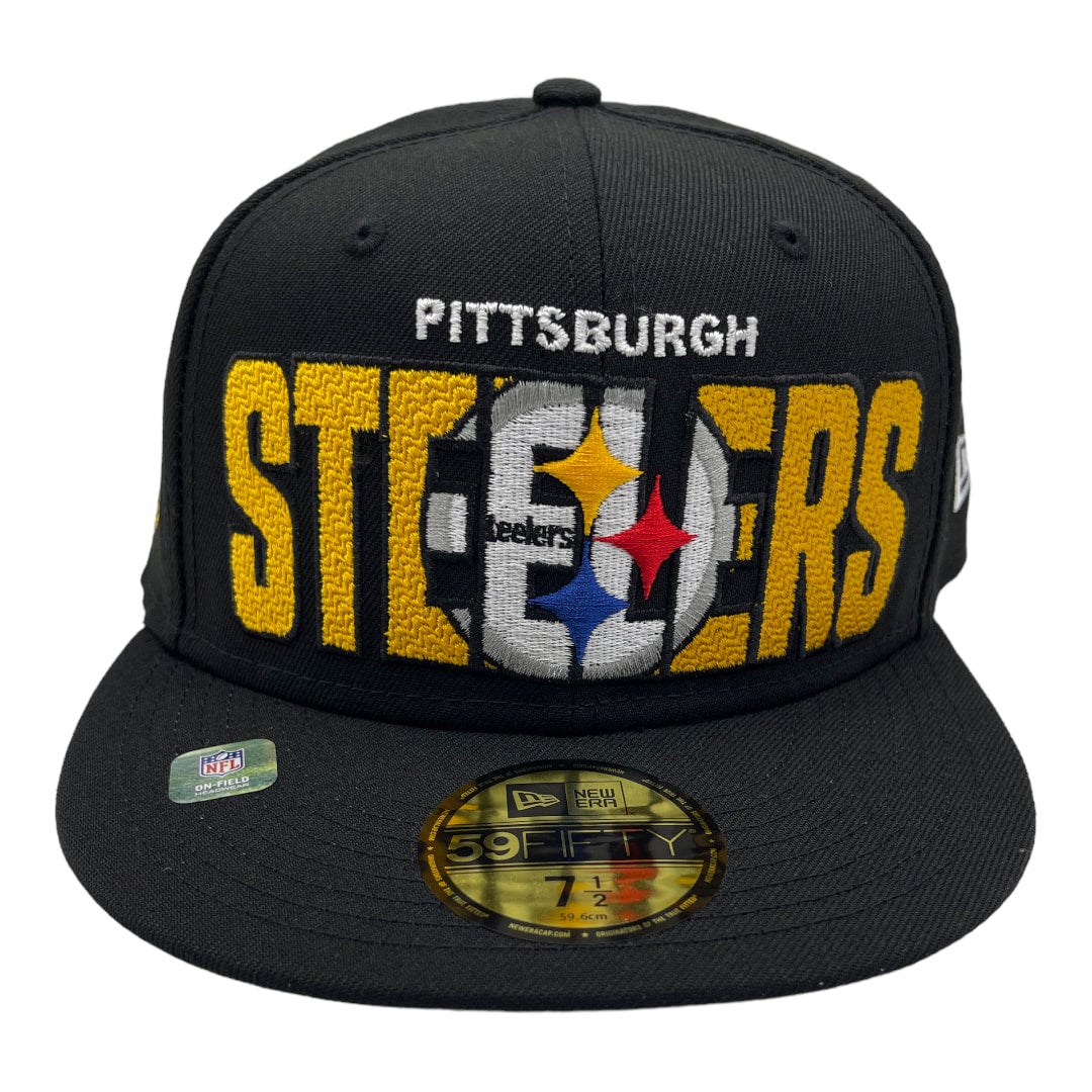 New Era NFL Men's Pittsburgh Steelers Logo State 9FIFTY Adjustable Black OSFM