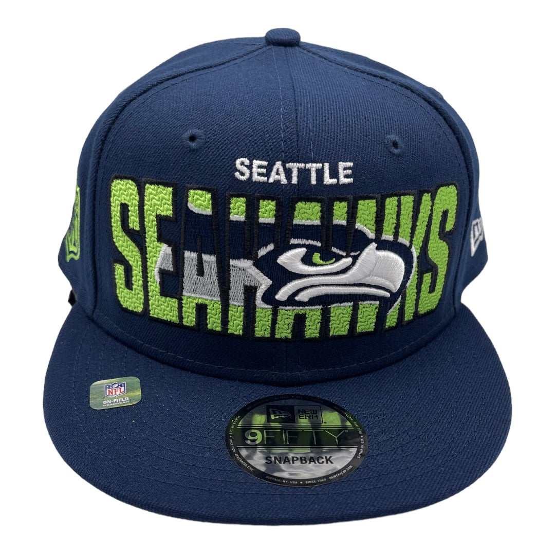 Seattle Seahawks New Era All Navy 2023 NFL Draft 9FIFTY Adjustable Snapback  Hat