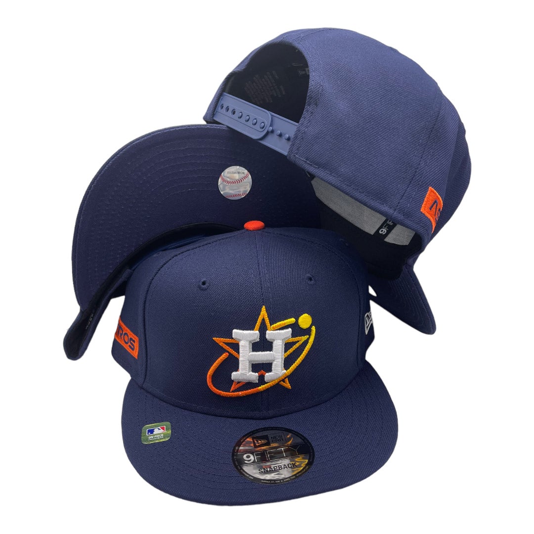 New Era Men's New Era Black Houston Astros 2022 World Series Side Patch  9FIFTY Snapback Hat