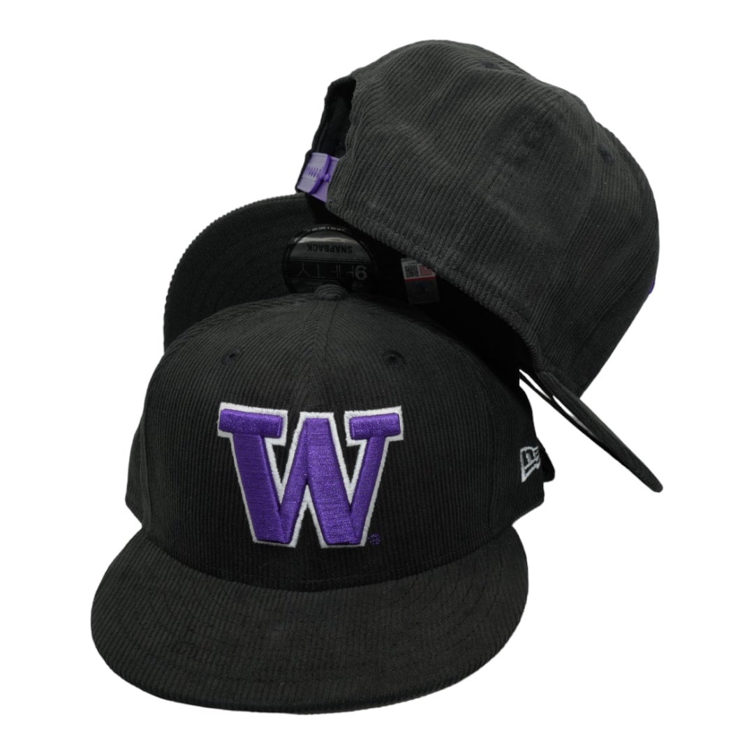 New Era Washington Huskies After Dark Fitted Hat, 7 1/4