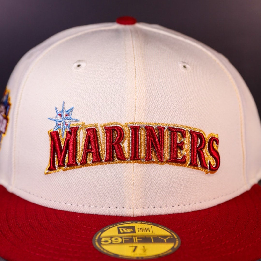 Seattle Mariners New Era 1 Sky Blue And Pink Bottom With All Star Game 2023  Patch On Side 59FIFTY Fitted Hat