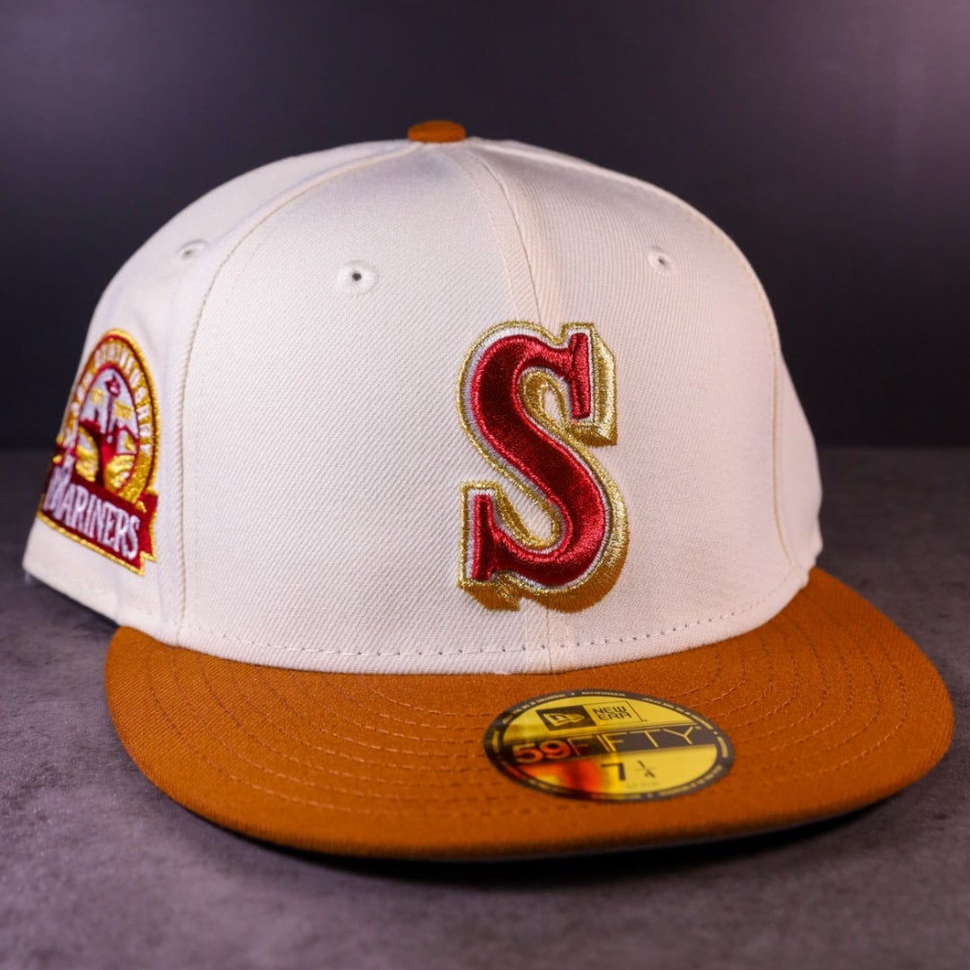 San Fransisco 49ers New Era Chrome White /Black Bill And Gold Bottom With  60th Anniversary Patch On Side 59FIFTY Fitted Hat