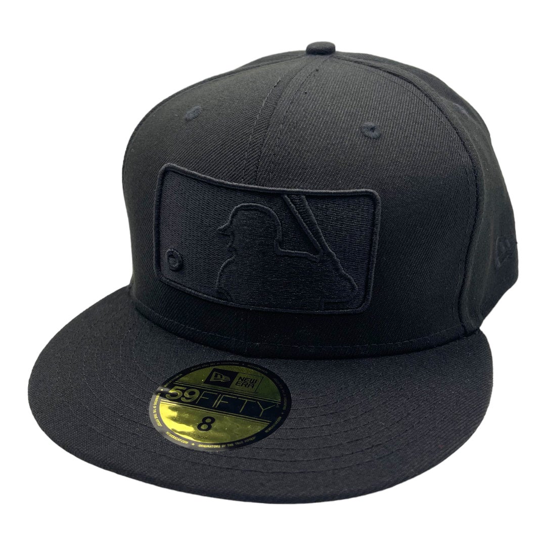 New Era All Black On Black MLB Logo With Gray Bottom 59FIFTY 