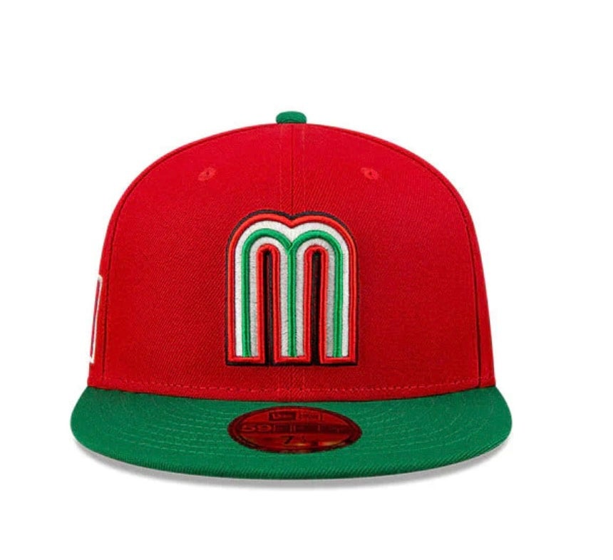 New Era 59Fifty Mexico City Diablos Rojos de Mexico Fitted Hat Scarlet Red  White