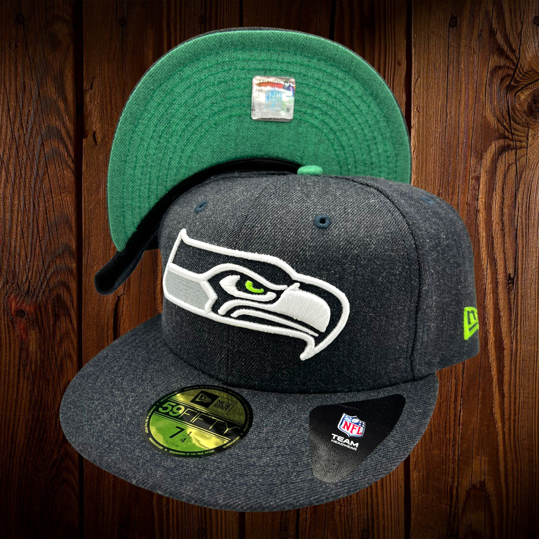 New Era Seattle Seahawks Heather Patch Fitted Hat, 7 1/2