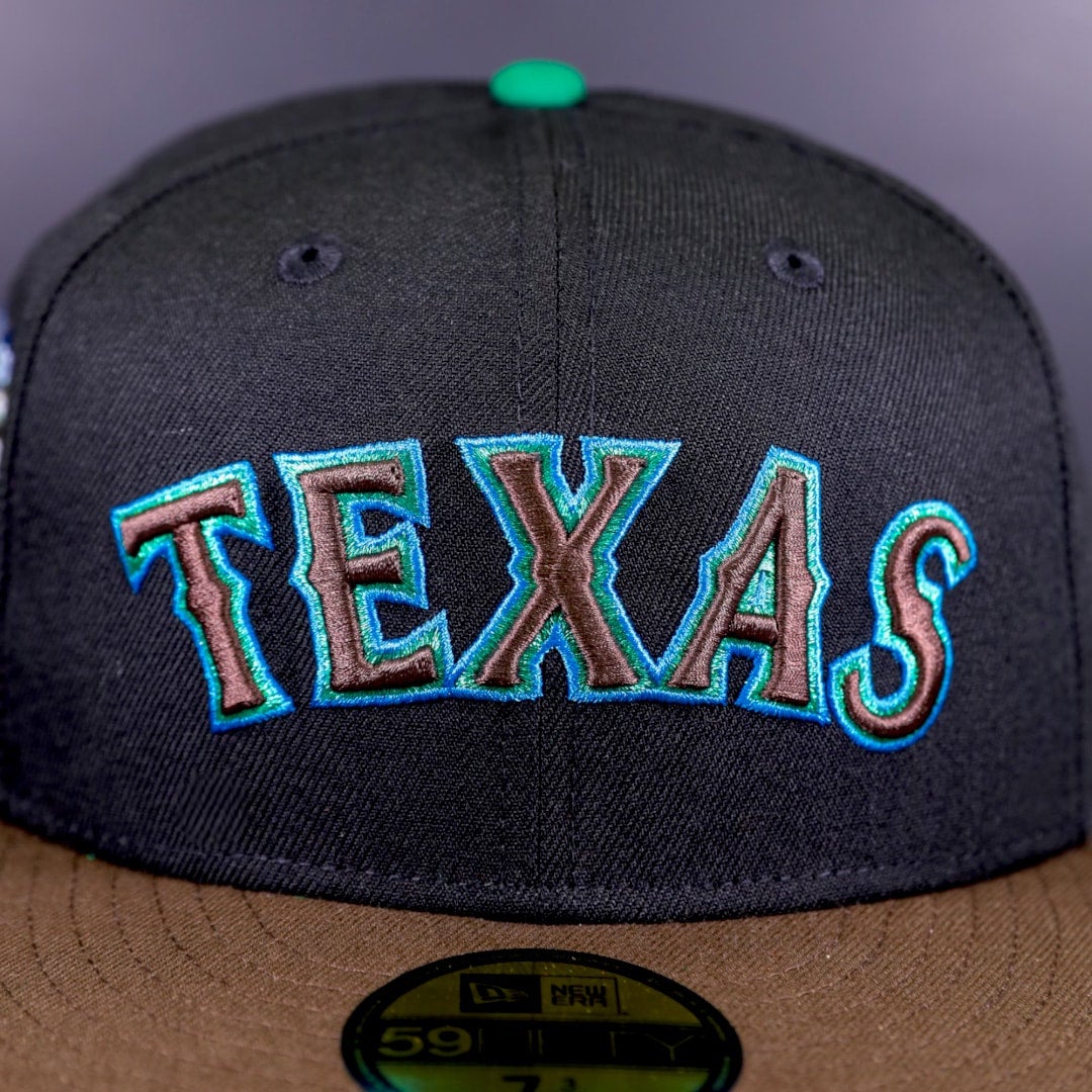 Texas Rangers Air Force Blue Wheat New Era 59FIFTY Fitted Hat