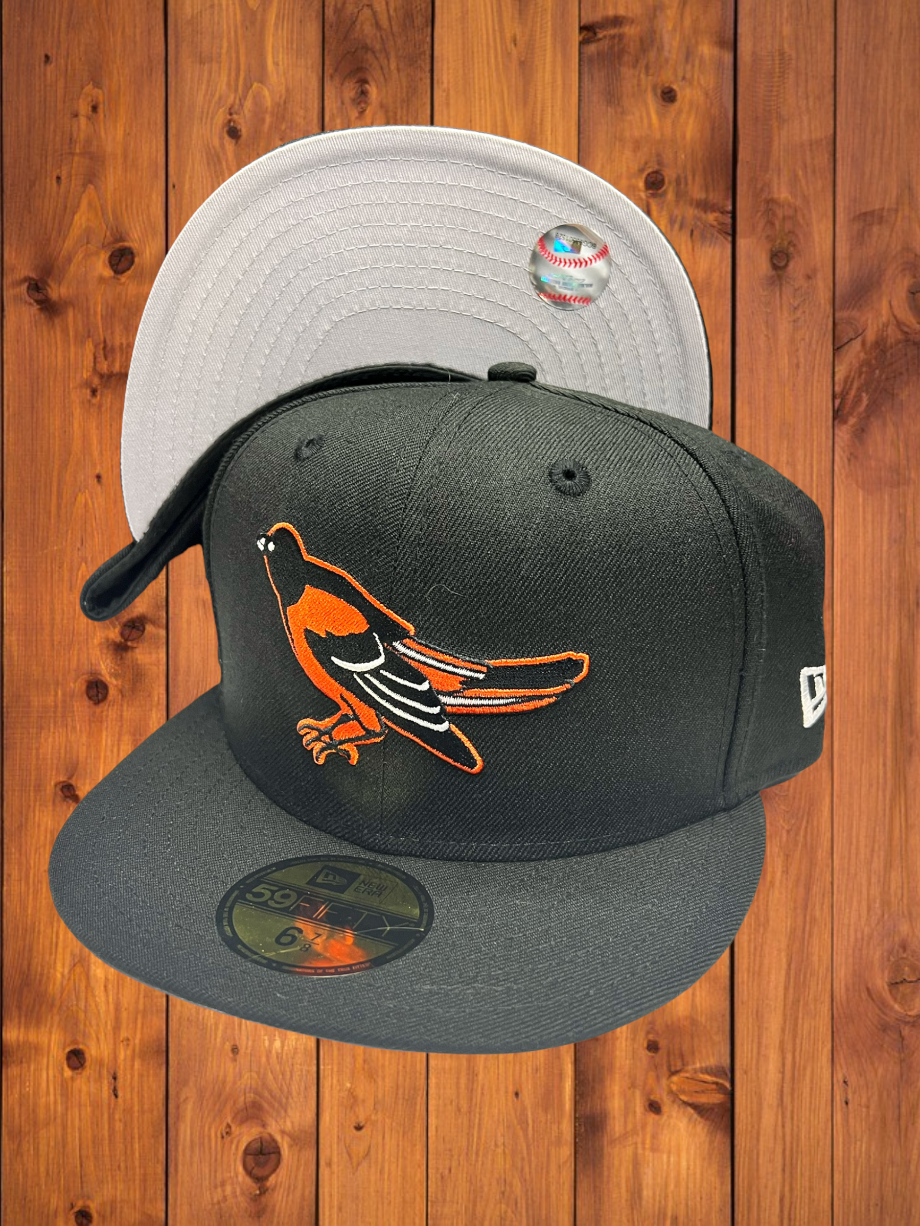 Baltimore Orioles New Era All Black 1989 Cooperstown Logo 59FIFTY Fitted Hat