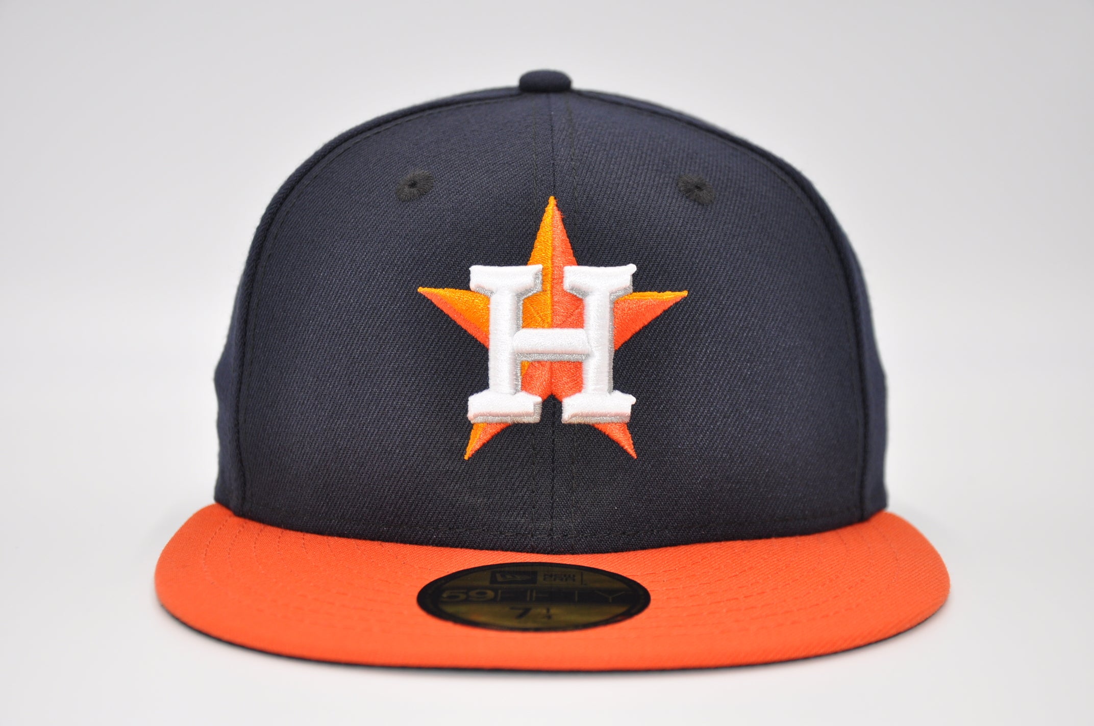 Men's New Era Navy/Orange Houston Astros Road Authentic Collection