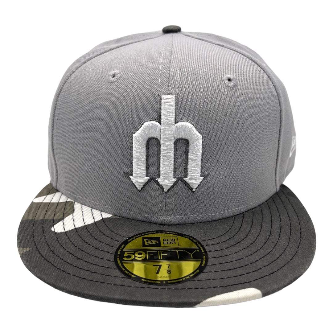 Seattle Mariners New Era Light Gray/White Urban Snow Camo Bill With Trident  Logo 59FIFTY Fitted Hat