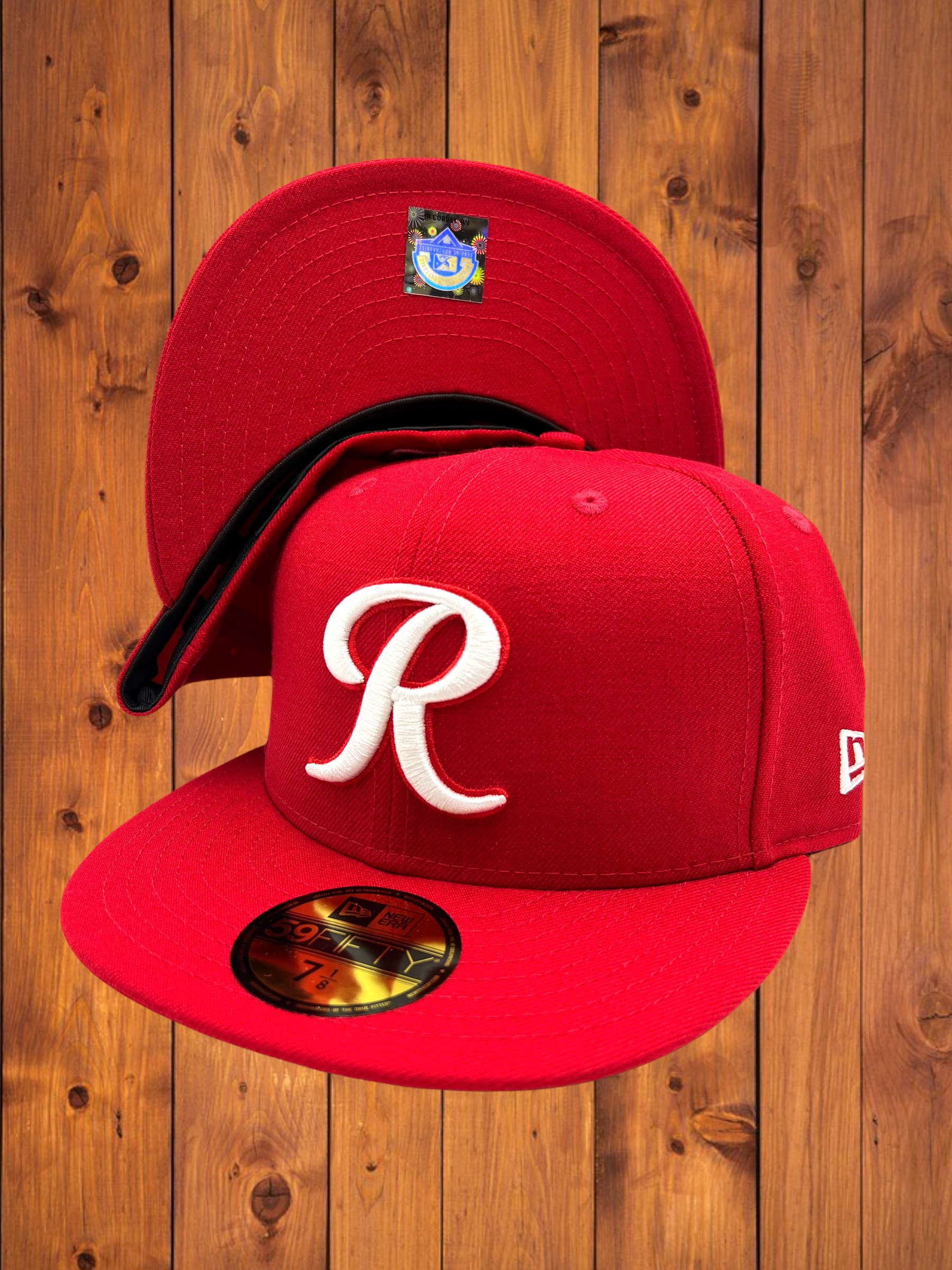 Tacoma Rainiers New Era All Red With White Letter R Logo 59FIFTY