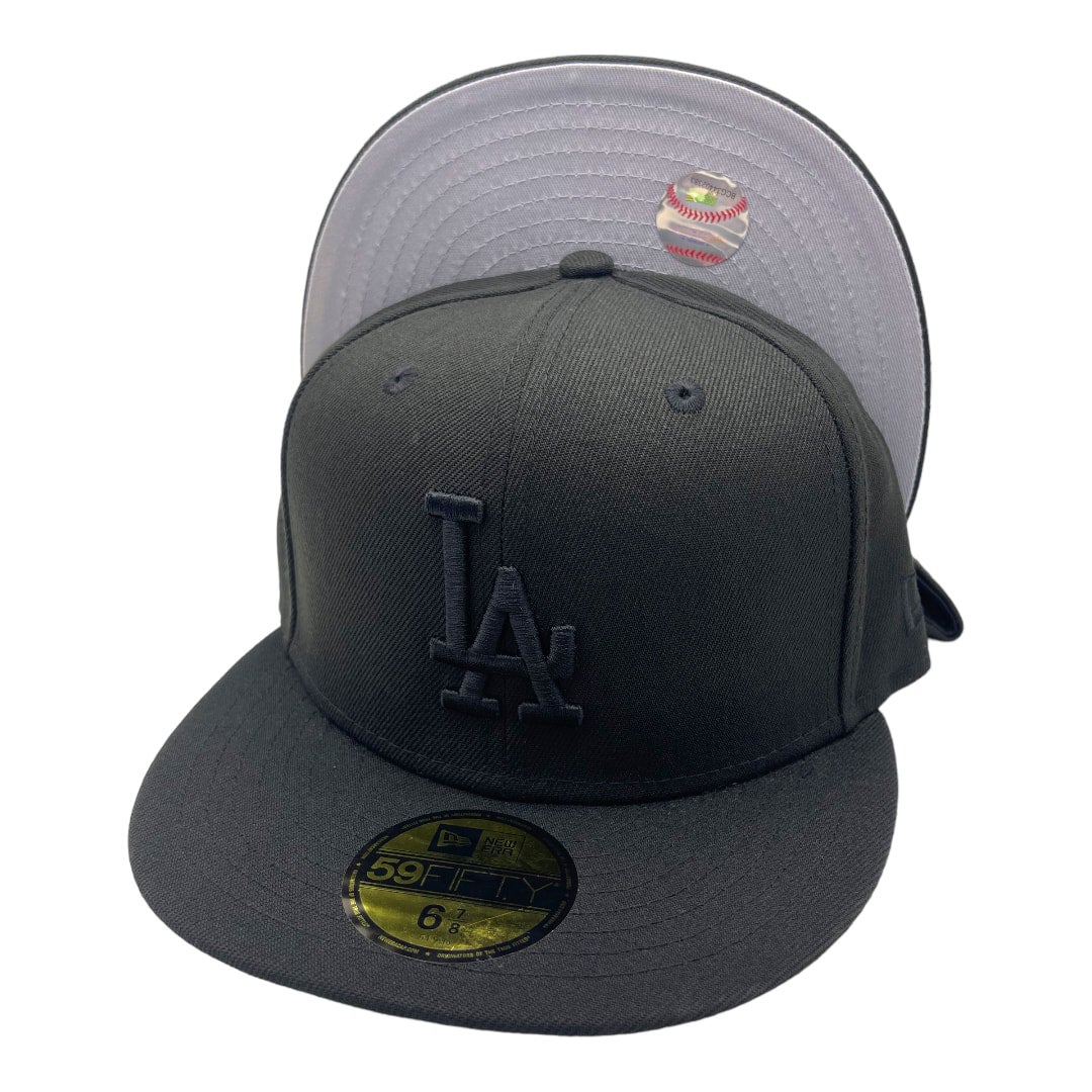 New Era Caps Los Angeles Dodgers Black Gray 59FIFTY Fitted Hat