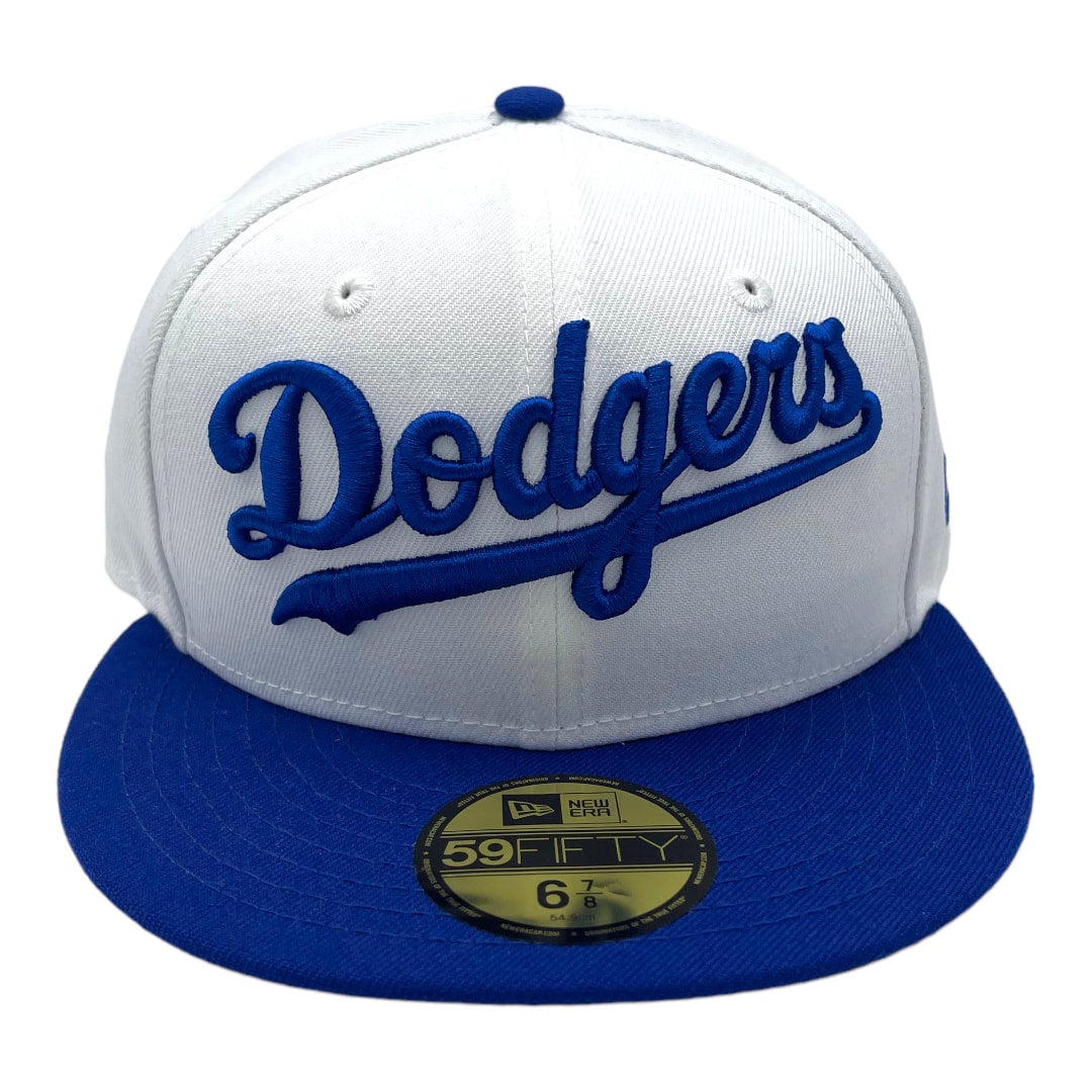 New Era Caps Dodgers Script Tee Royal/White