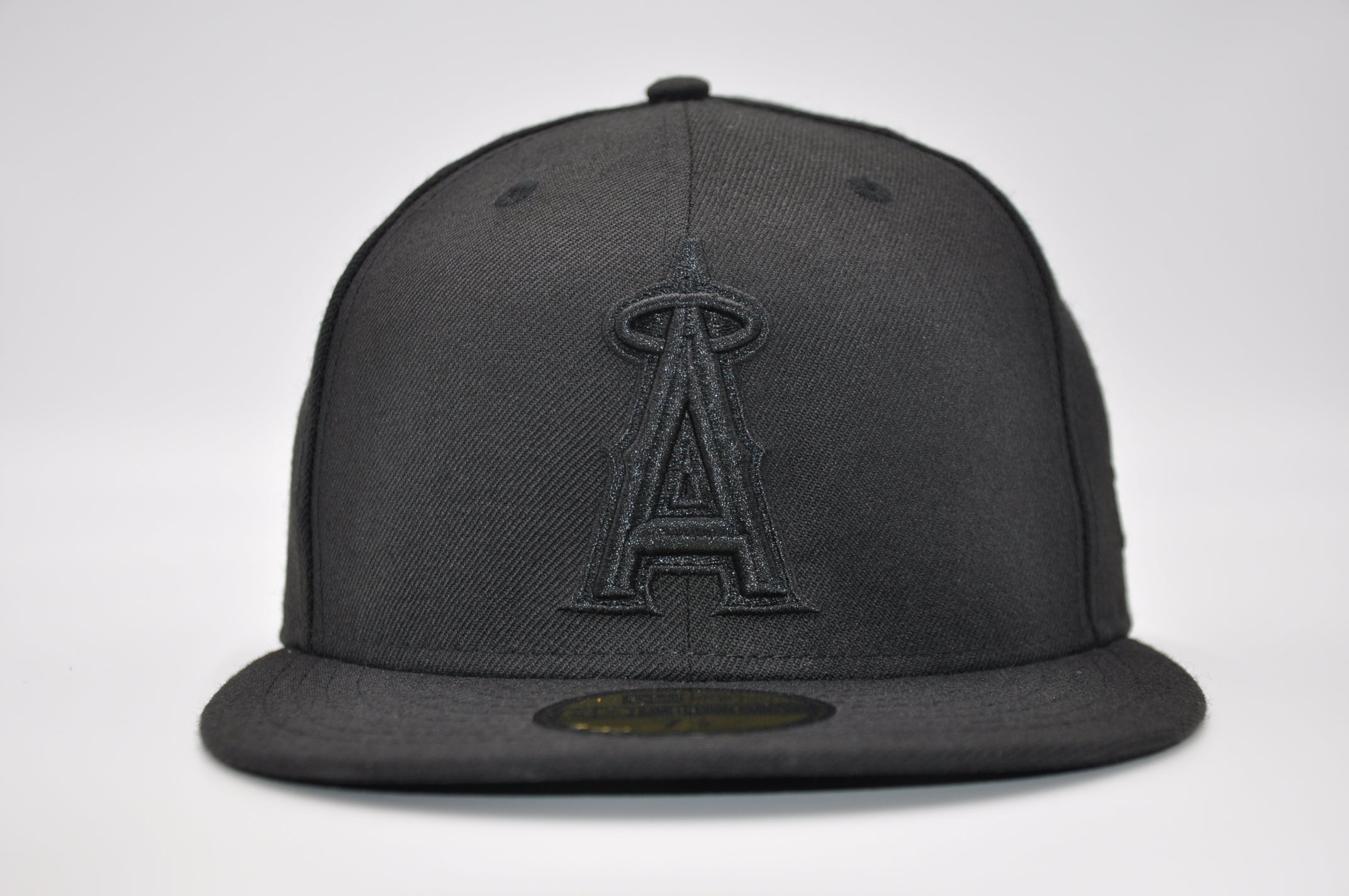 Los Angeles Angels New Era Black On Black 59FIFTY Fitted Hat