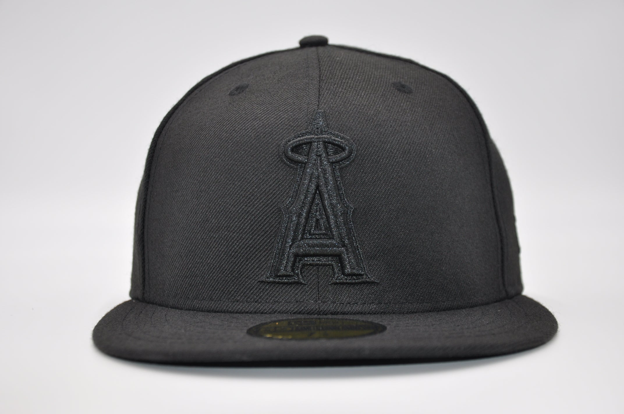 Los Angeles Angels New Era All Black With Red Letter A And 2002 World  Series Patch On Side 59FIFTY Fitted Hat