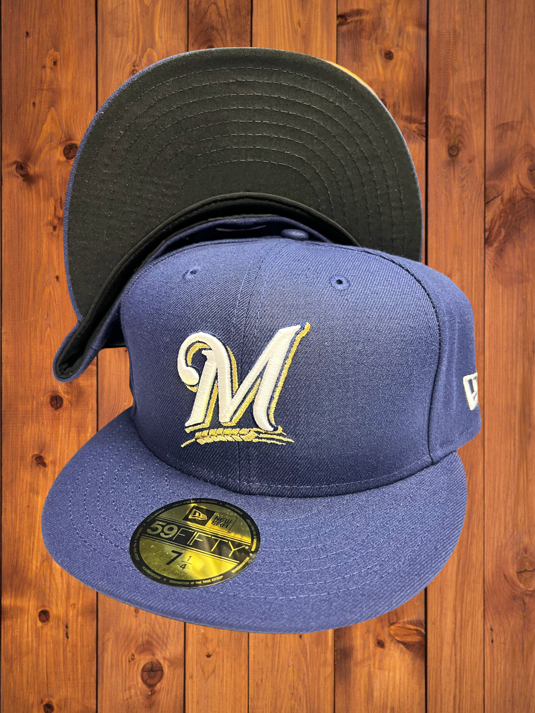 New Era Milwaukee Brewers Authentic Collection Game 59FIFTY Fitted Hat (Navy) 7 5/8
