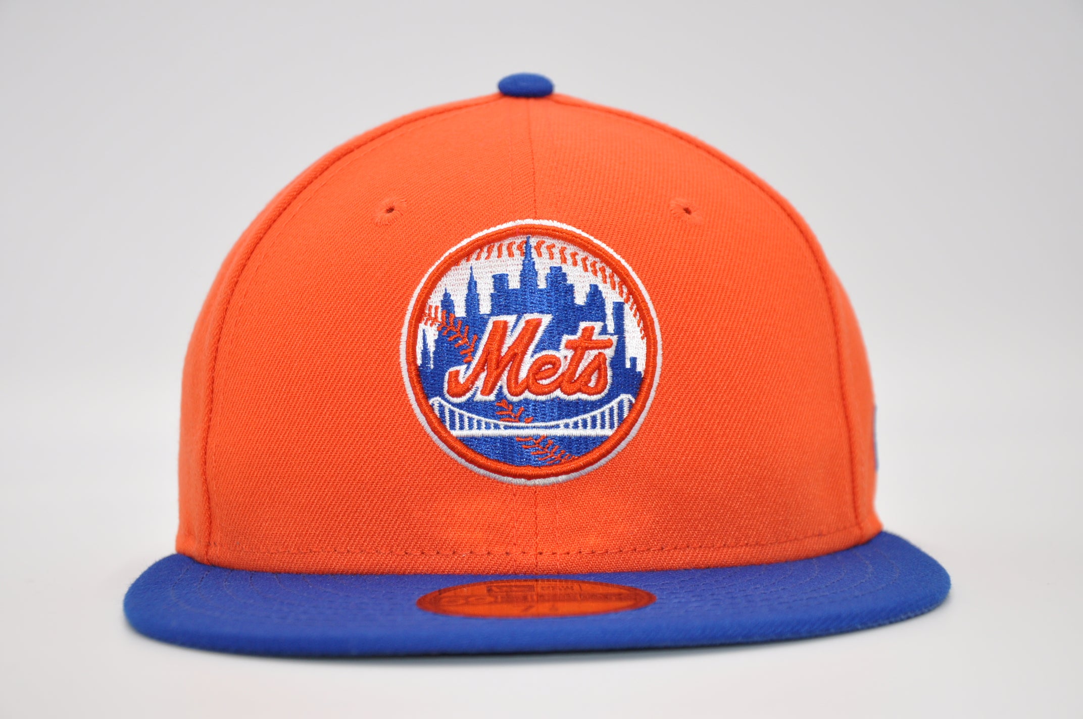 New York Mets New Era Orange/Royal Blue Bill Alternate Logo 59FIFTY Fitted  Hat