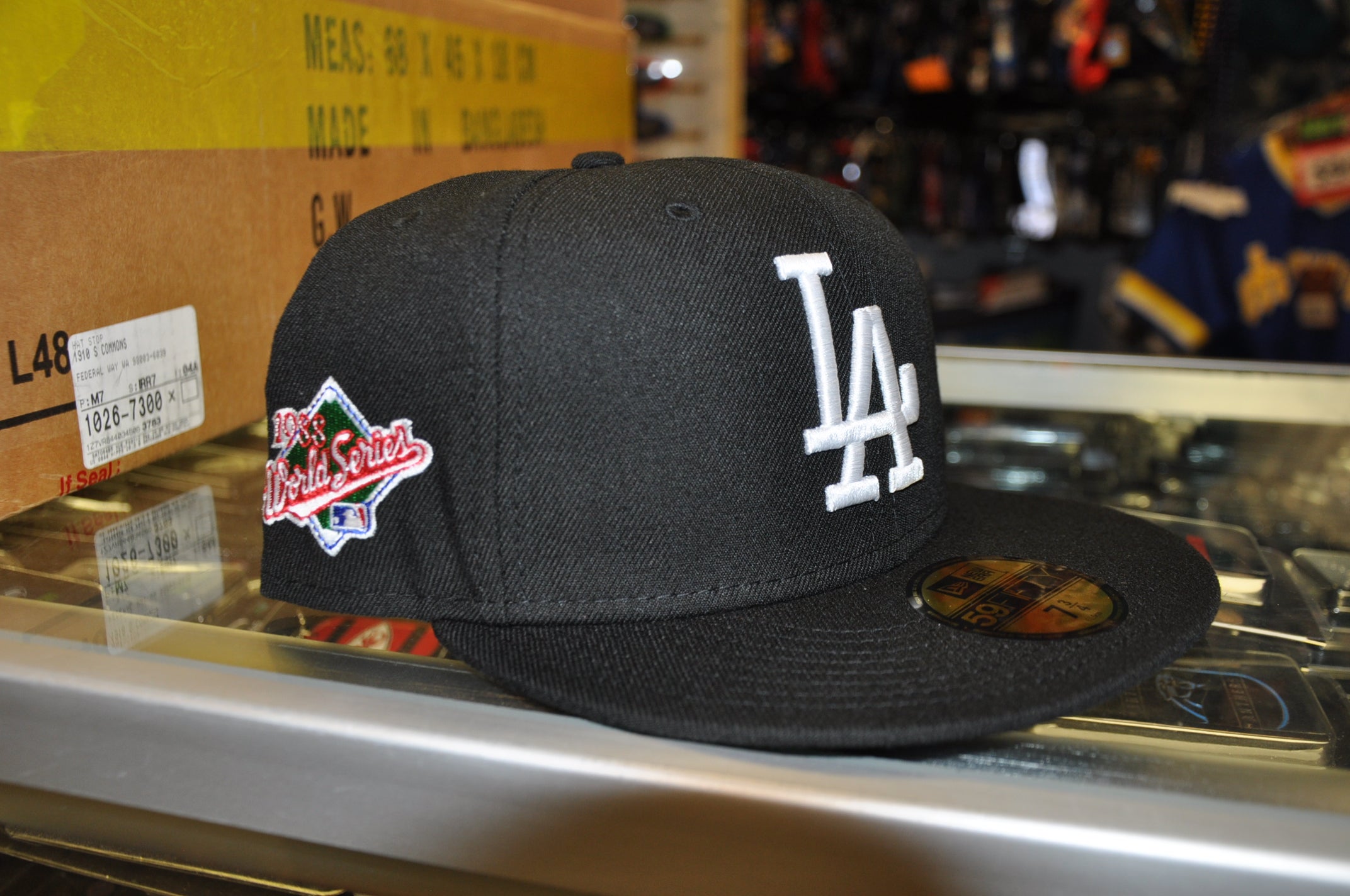 Los Angeles Dodgers New Era All Black With 1988 World Series Patch
