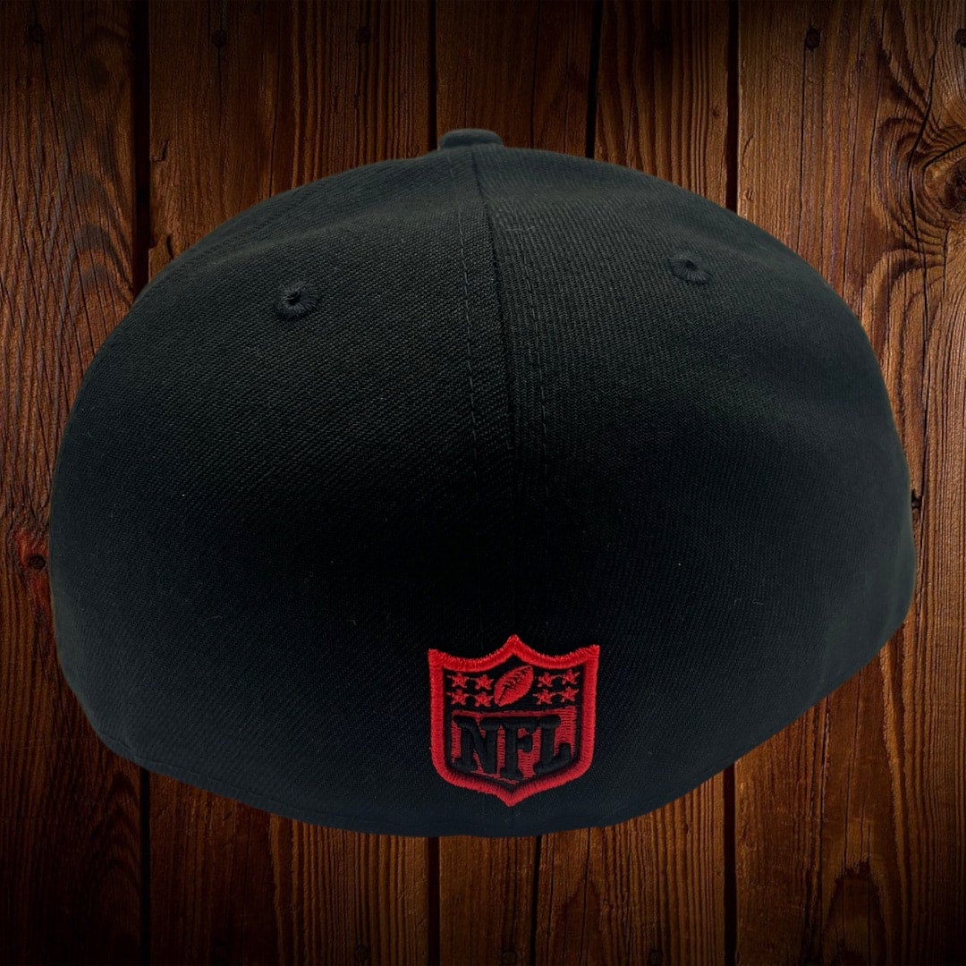 San Francisco 49ers New Era All Black/Red Under Visor With Super Bowl XXIX  Patch On Side 59FIFTY Fitted Hat