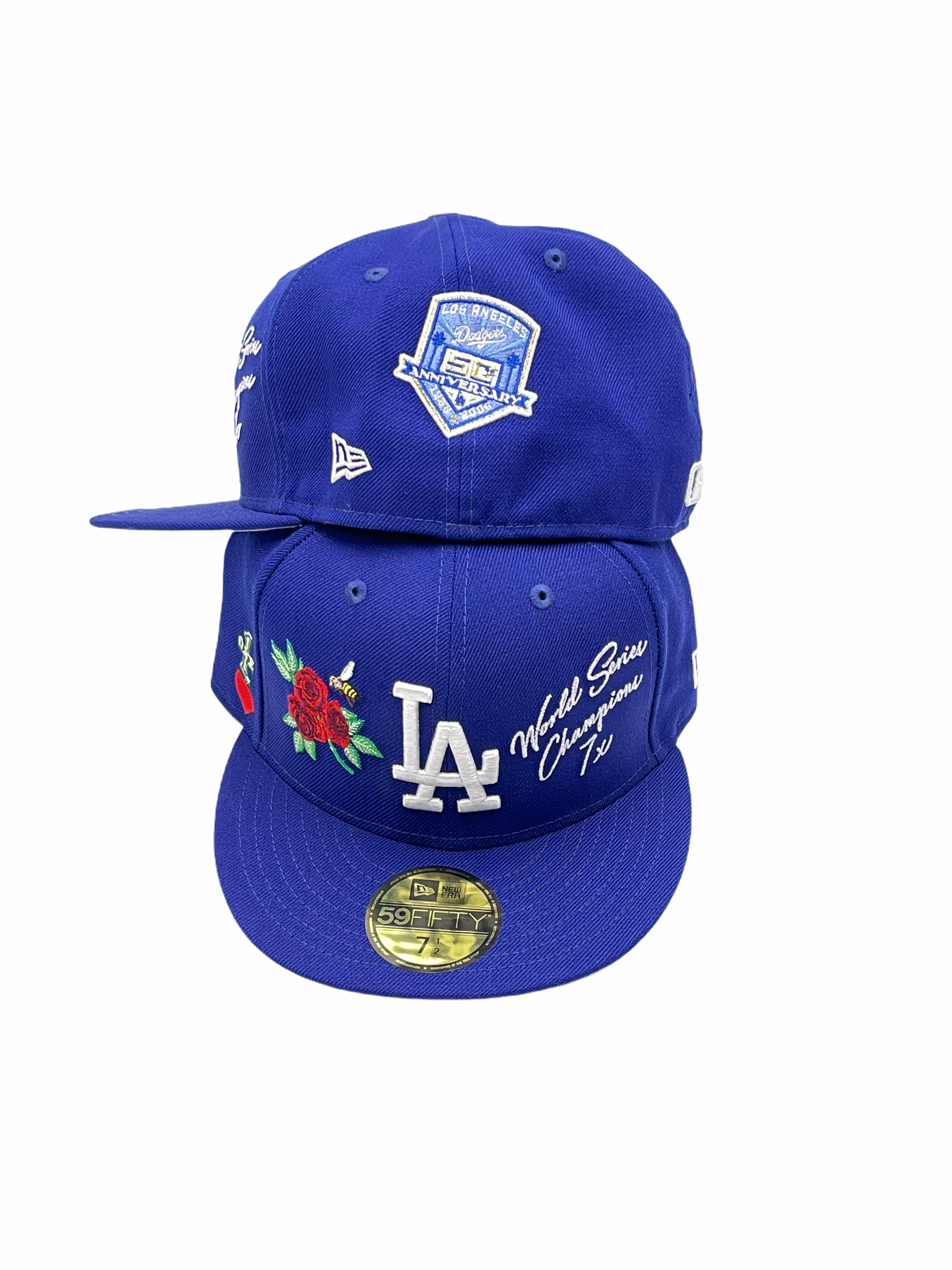 Royal Blue Los Angeles Dodgers 7 Times Championship Fitted Hat