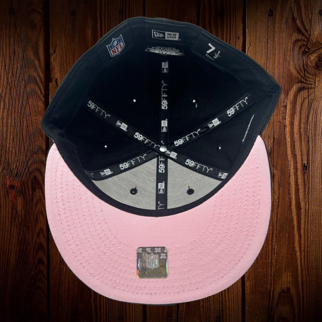 Black Tampa Bay Buccaneers Pink Bottom 30th Season Side Patch New Era 59FIFTY Fitted 7 5/8