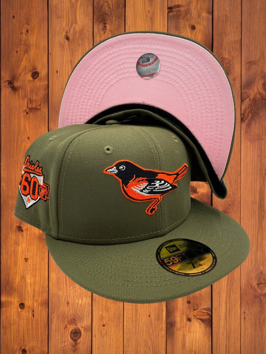 Baltimore Orioles Bird Collection 60th Season Fitted Hat 7 1/4