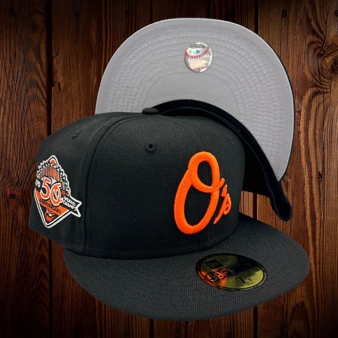 Baltimore Orioles New Era All Black Alternate Logo With 50TH