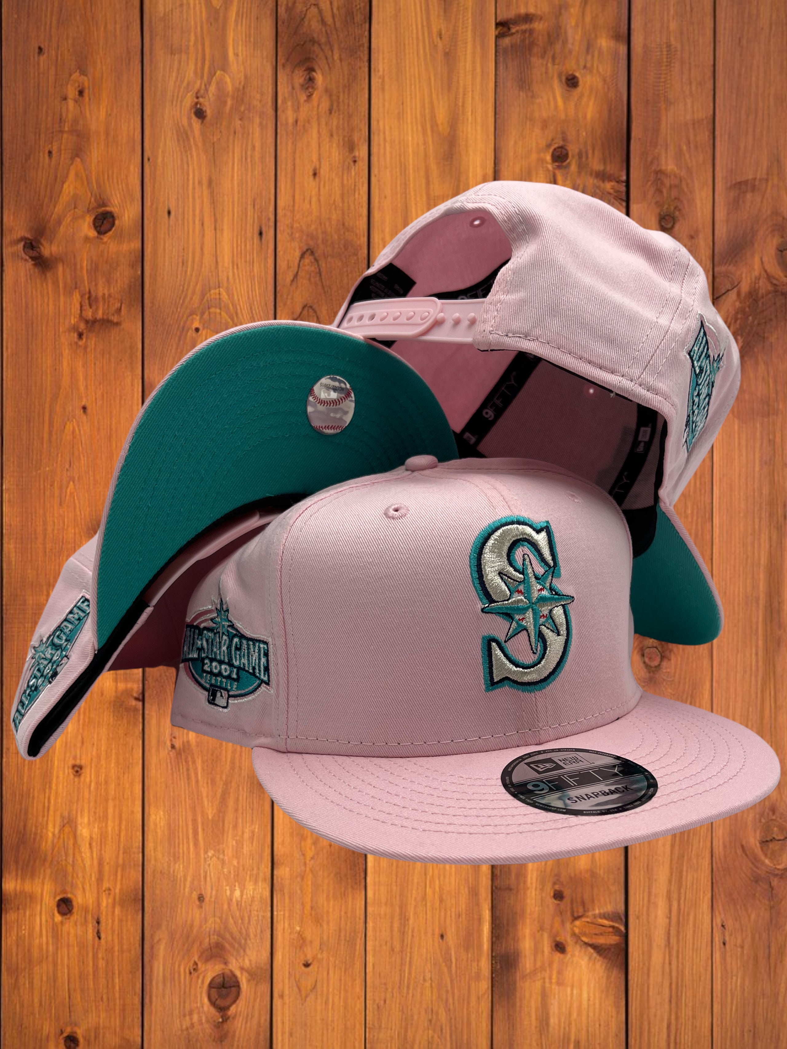 New Era Seattle Mariners All Star Game 2001 59Fifty Fitted Hat Teal/Pink  Men's - SS21 - US