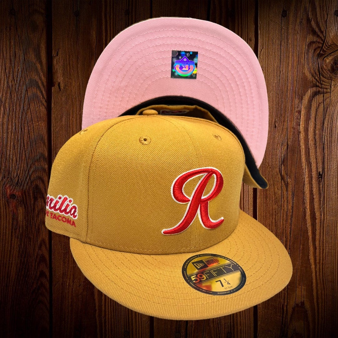 Tacoma Rainiers New Era 59Fifty Khaki Navy Cap 