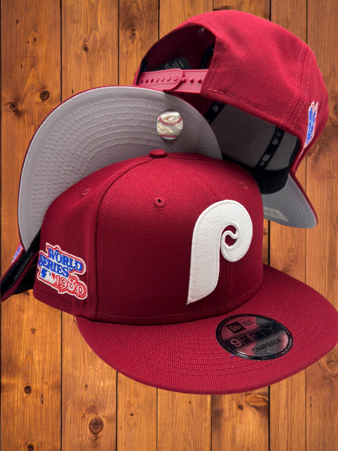 New Era Philadelphia Phillies 1980 World Series Fitted Maroon