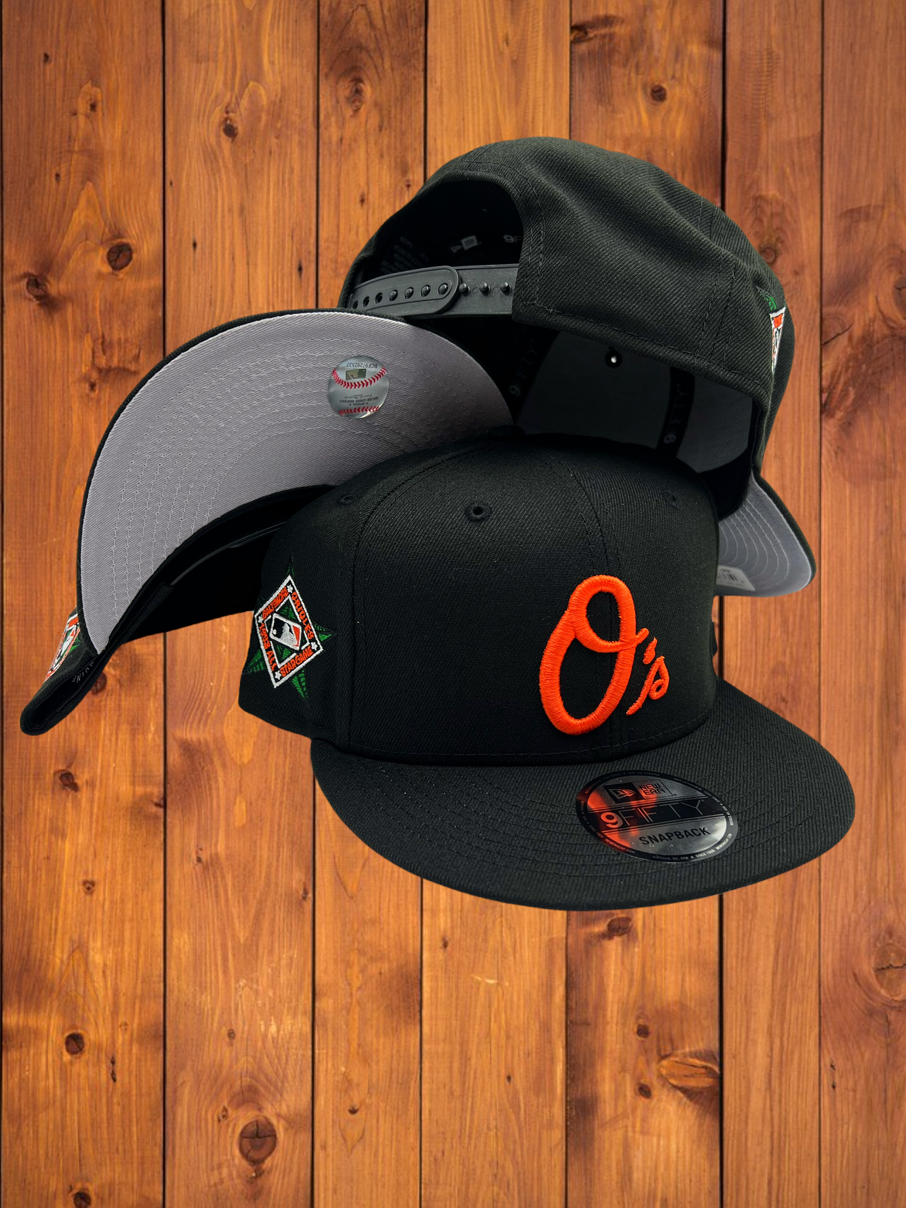 Men's Baltimore Orioles New Era Black Primary Logo 9FIFTY Snapback Hat