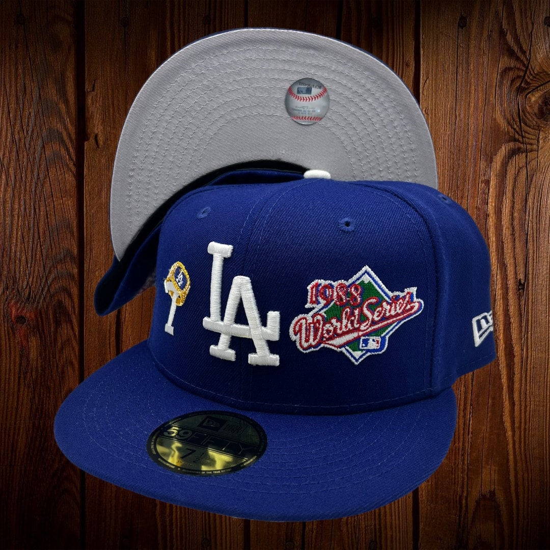 New Era Los Angeles Dodgers 1988 World Series 59FIFTY Fitted Hat Blue UV -  7 1/2