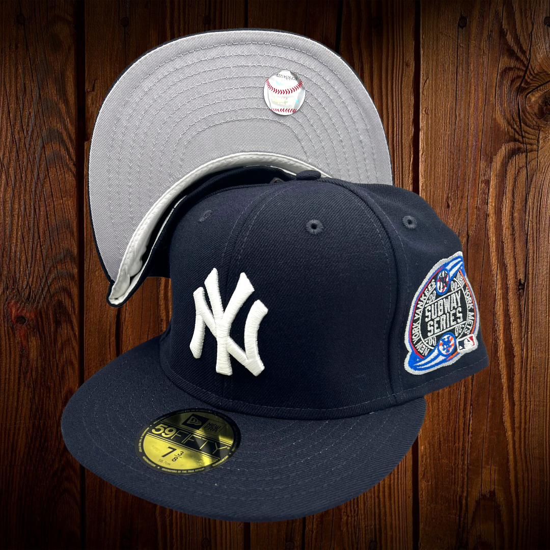 NEW ERA SUBWAY SERIES SIDE PATCH NY YANKEES FITTED HAT (NAVY