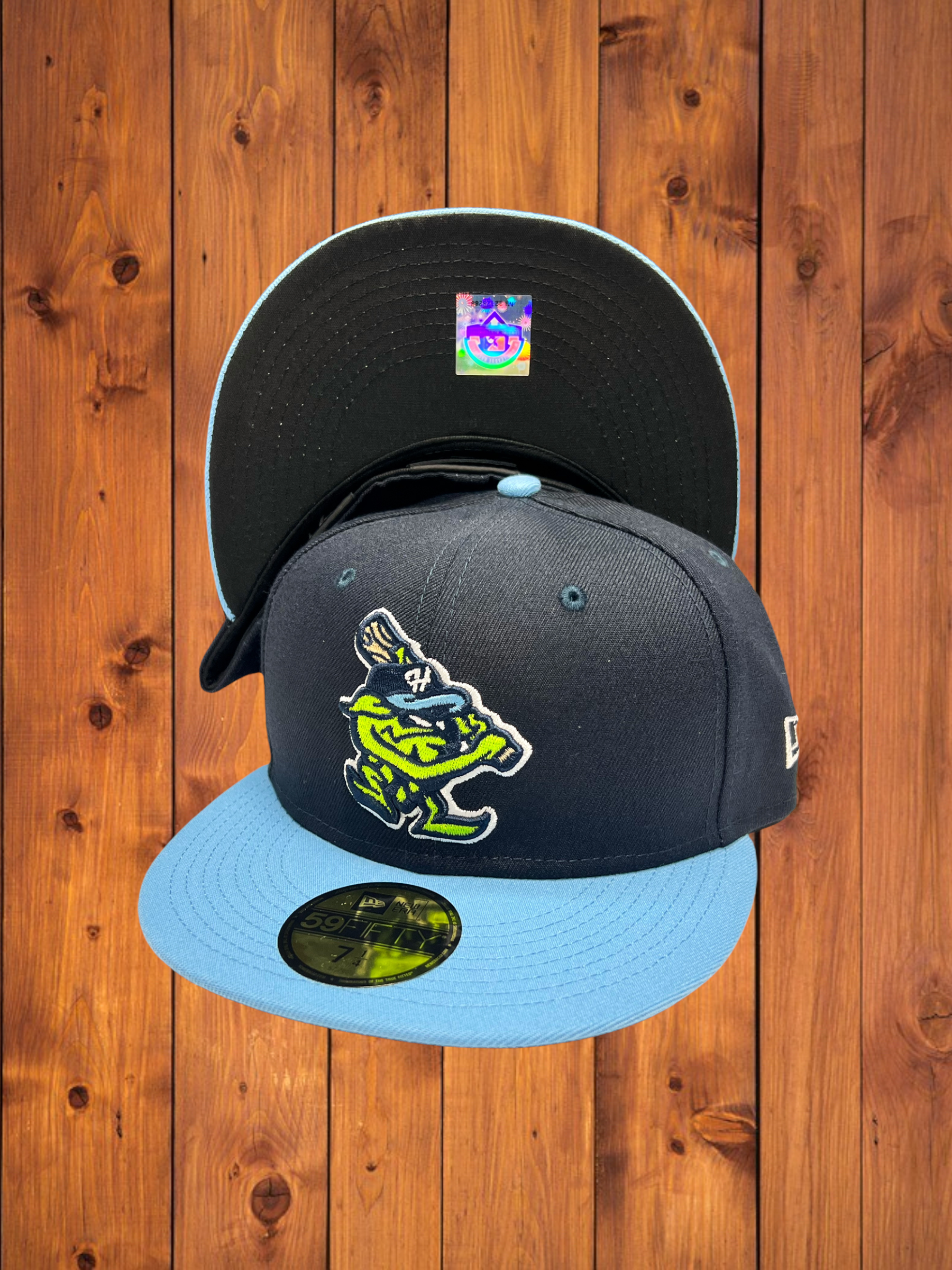 Hilllsboro Hops New Era Authentic 59FIFTY Fitted Hat - Navy/Light Blue