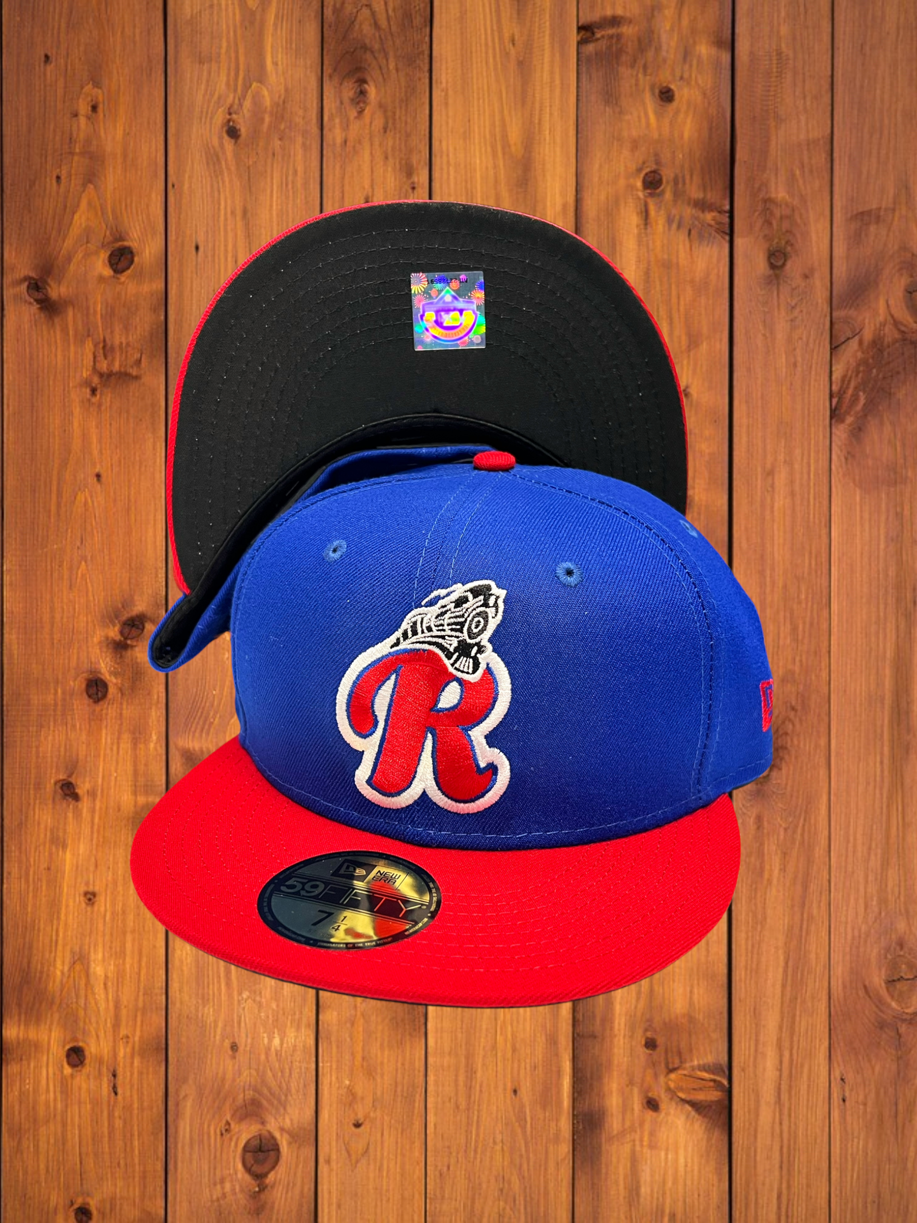 Reading Fightin Phils R-Phils Throwback Royal Train New Era Milb Royal  Blue/Red Bill 59FIFTY Fitted Hat