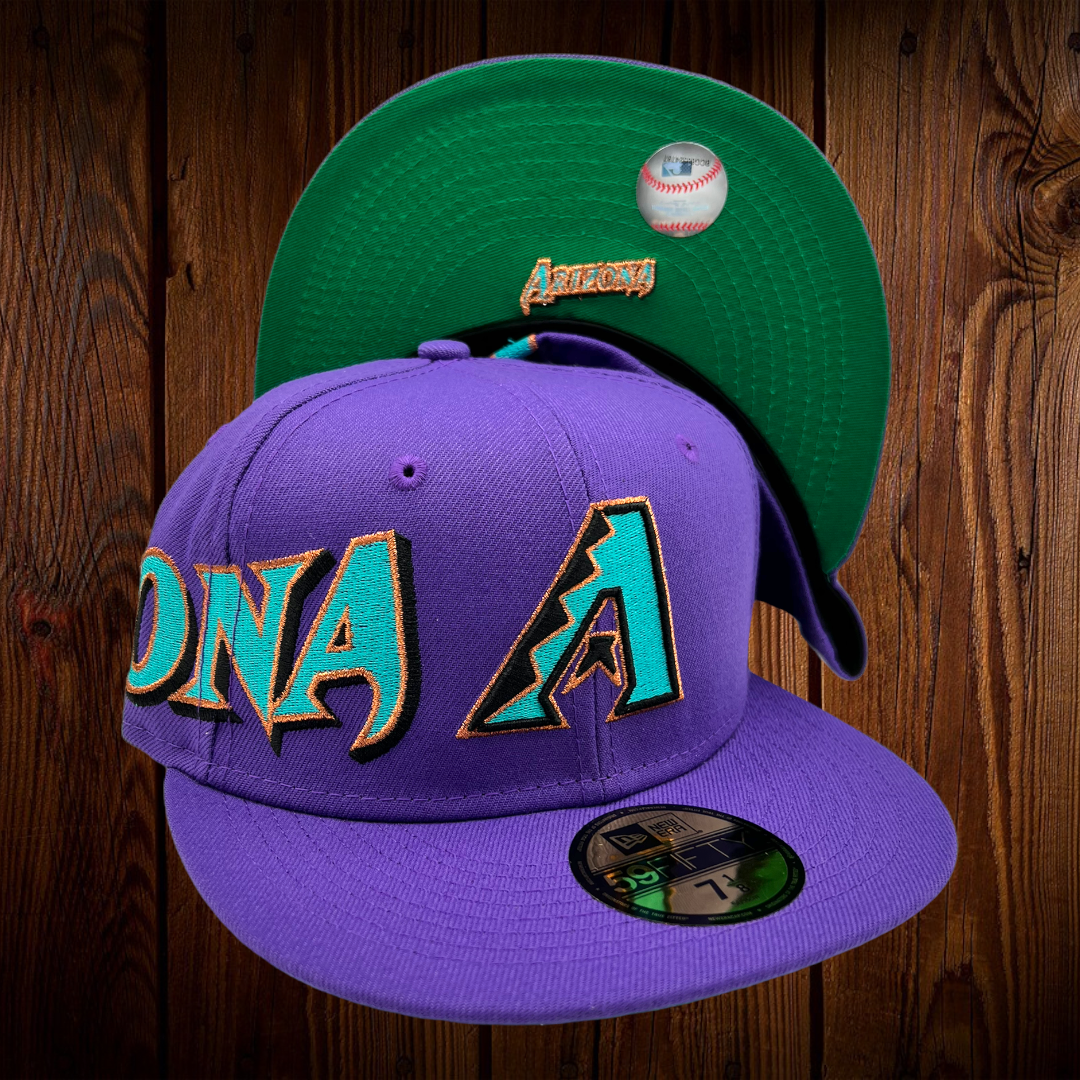 Purple Arizona Diamondbacks City Patch Gray Bottom New Era 59FIFTY Fitted 7 5/8